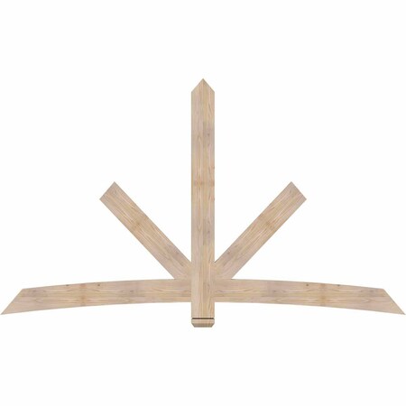 Ekena Millwork Alberta Smooth Timber Gable Bracket, Douglas Fir, 96"W x 56"H x 1 1/2"D x 5 1/2"F, 14/12 Pitch GBW096X56X0206ALB00SDF